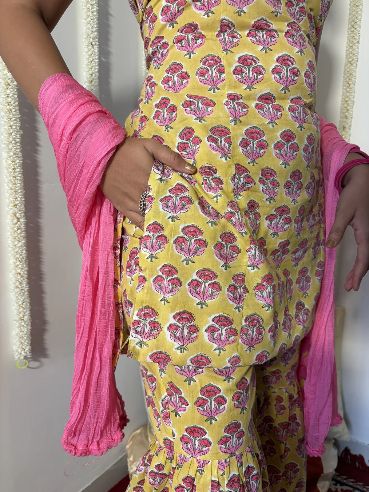 Ada Halter Kurti Sharara Set